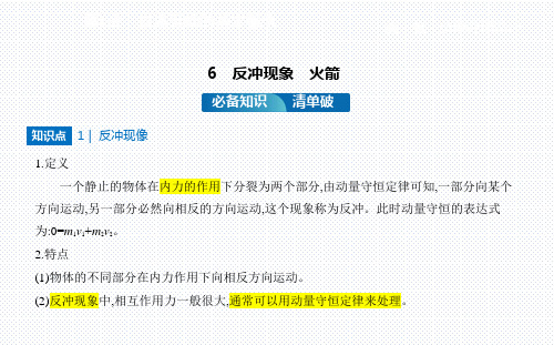 人教版物理高中选择性必修1第一章第6节 反冲现象 火箭PPT教学课件