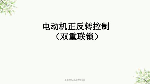 双重联锁正反转控制线路课件