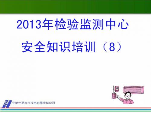 2013年检验监测中心安全生产知识培训8