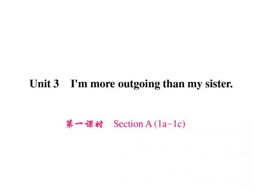 人教版八年级英语上册习题课件：Unit 3 第一课时 Section A (1a1c)