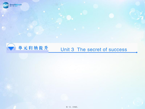 高中英语 The secret of success单元归纳提升课件 牛津译林版选修11