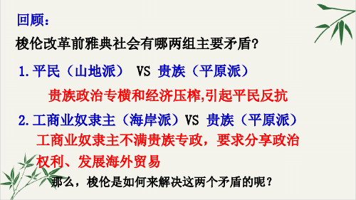 人教版高中历史选修一第1单元除旧布新的梭伦改革课件26张