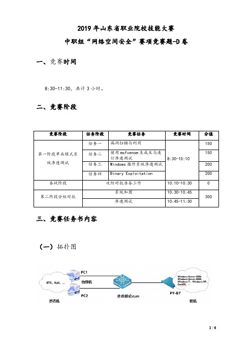 中职组“网络空间安全赛项”竞赛题-D