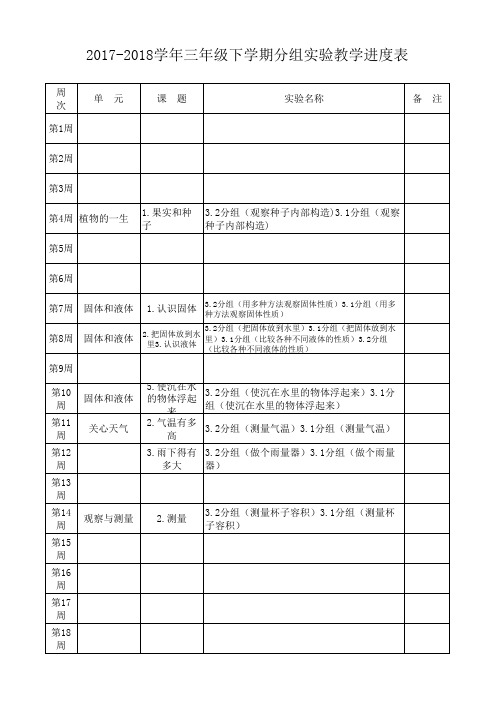 实验教学进度表