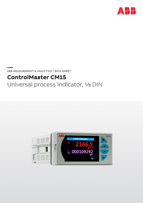 ABB ControlMaster CM15 一 八杆流量指示器数据册说明书