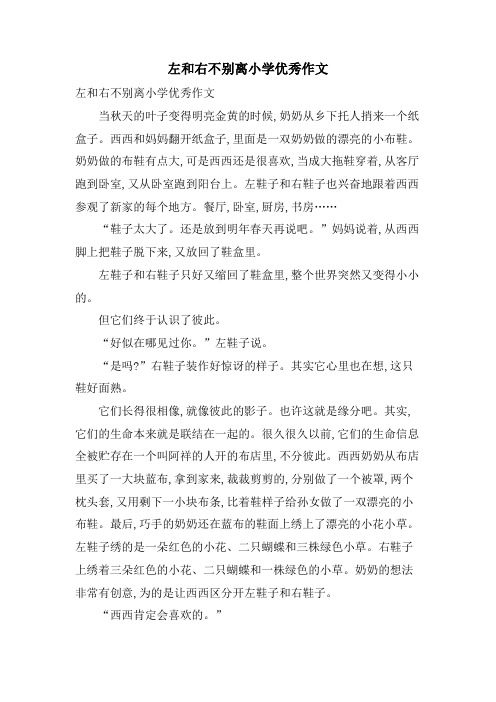 左和右不分离小学优秀作文