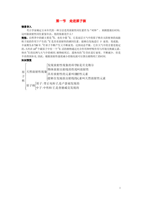 高中物理第四章原子核4.1走进原子核素材粤教版选修3_5