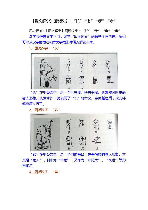 【说文解字】图说汉字：“长”“老”“孝”“寿”