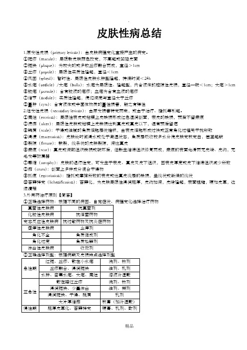 皮肤性病学总结