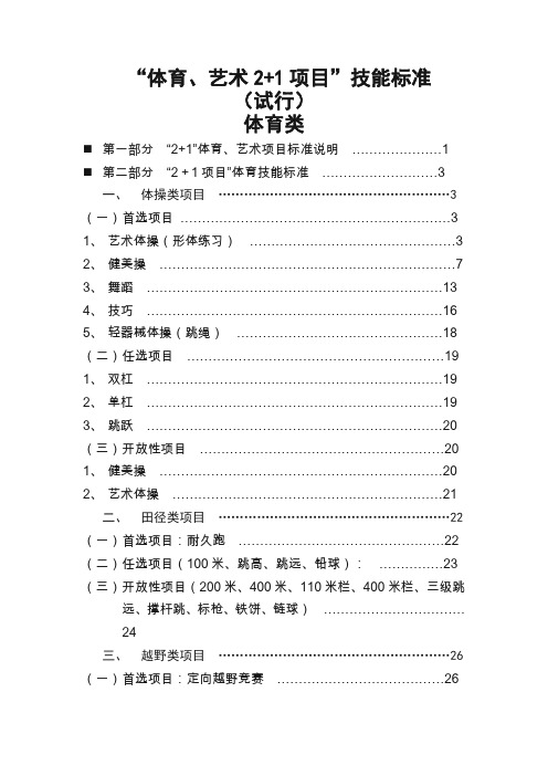 (绩效考核)2020年体育艺术考核标准(体育类)