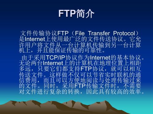 文件传输协议FTP简介课件演示(33张)