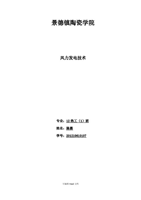 风力发电技术