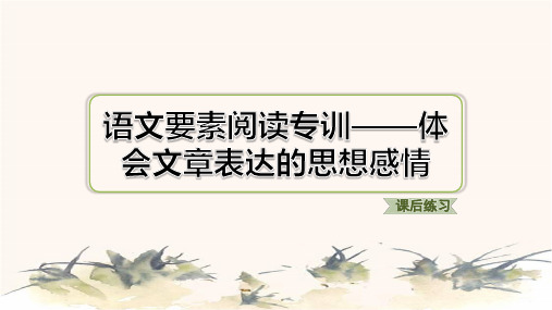 2024年部编版五年级下册语文第一单元语文要素阅读专训——体会文章表达的思想感情