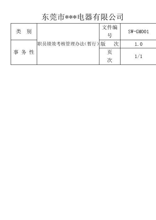 职员绩效考核办法GM001