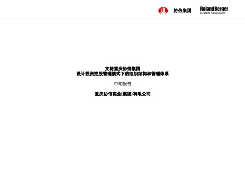 罗兰贝格对重庆协信实业设计的组织结构和管理体系分析报告PPT167页