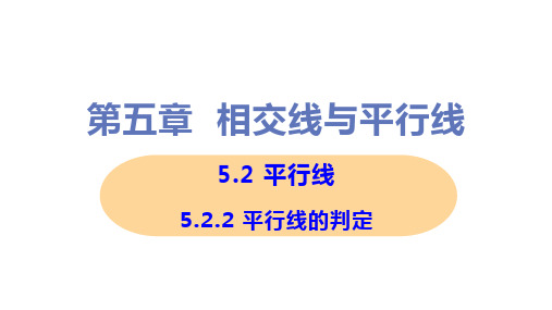 新华师大版七年级上册初中数学 5-2-2 平行线的判定 教学课件