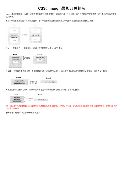 CSS：margin叠加几种情况