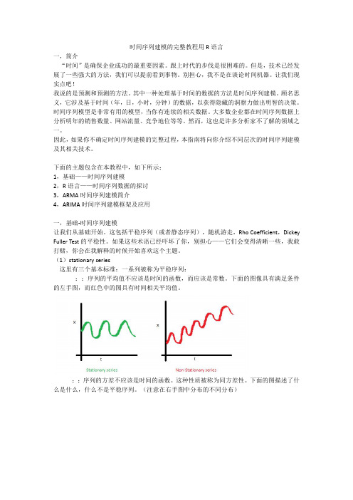 时间序列建模的完整教程用R语言