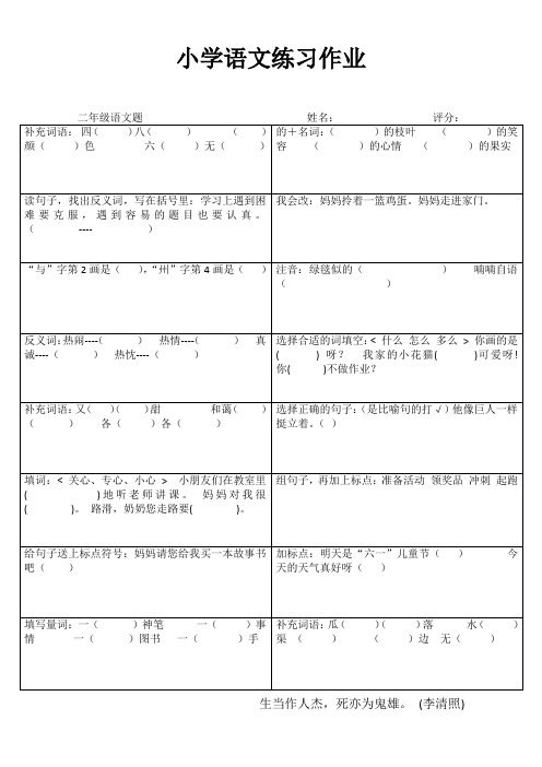 二年级语文随堂精选习题II (48)