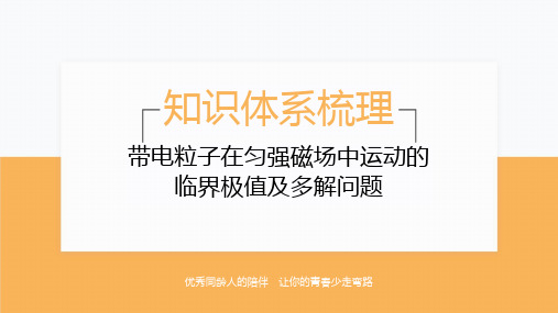 高考物理知识体系总论：带电粒子在匀强磁场中运动的临界极值及多解问题