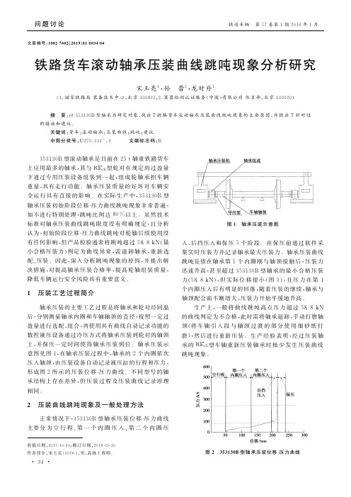 铁路货车滚动轴承压装曲线跳吨现象分析研究