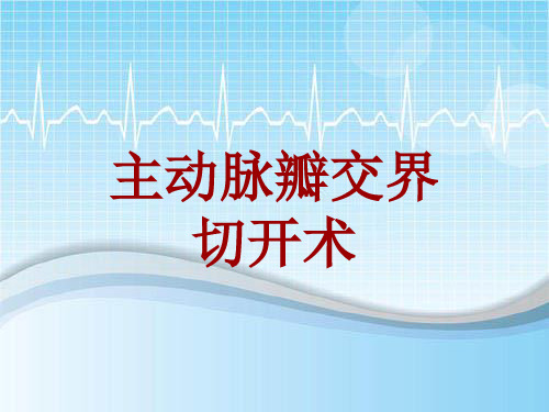 外科手术教学资料：主动脉瓣交界切开术讲解模板