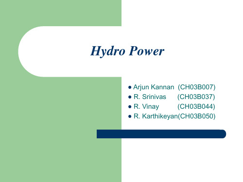 水力发电【英文】Hydro Power