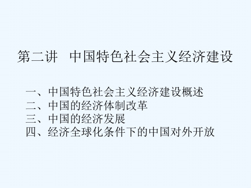 中国特色社会主义经济建设