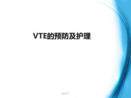 VTE的预防及护理  ppt课件