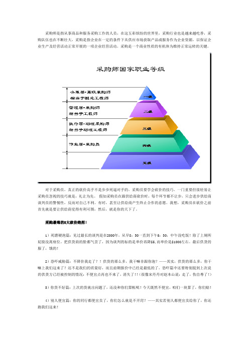 采购员砍价的几大绝招