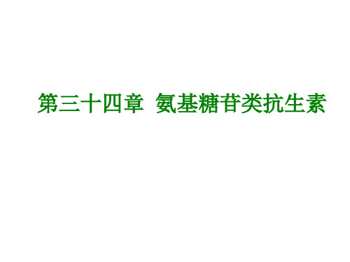 《药物应用护理》教学PPT课件：第34章 氨基糖苷类抗生素