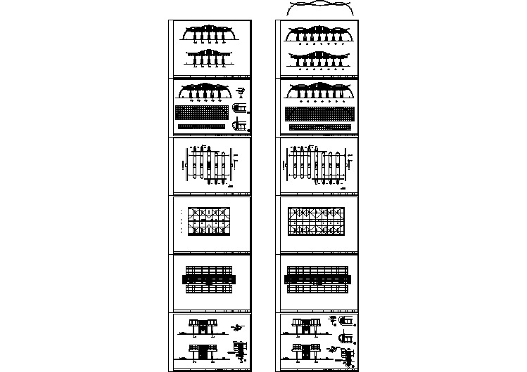 6度区某收费大棚建筑施工设计图纸