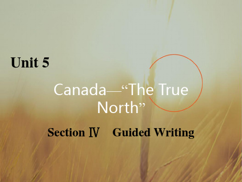 2017春英语必修三课件：Unit 5 Canada“The True Section 4 精品