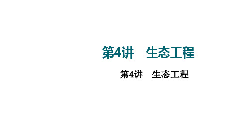 高三一轮复习生物老高考苏教版全国通用知识点复习选修3第4讲 生态工程课件