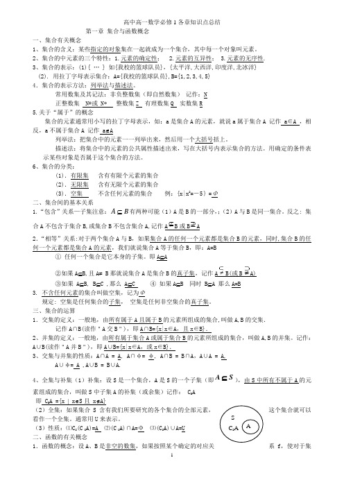 (完整)高中数学全部知识点整理超经典,推荐文档