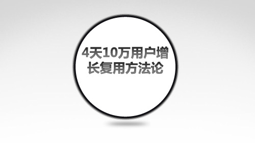 0成本4天实现10万精准用户增长