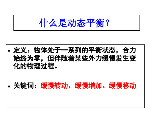 动态平衡中常见的三种情景及对应解法优质课课件