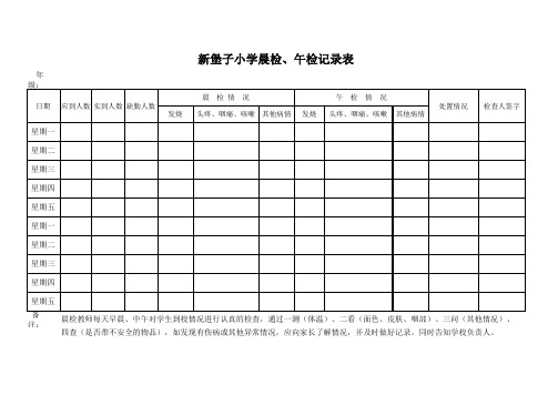 晨检记录(正式)