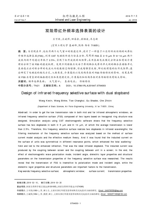 双阻带红外频率选择表面的设计