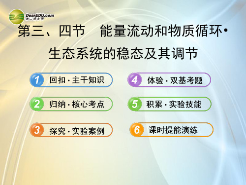 【全程复习方略】(浙江专用)高中生物 6.3、4能量流动和物质循环 生态系统的稳态及其调节课件 浙科版必修3