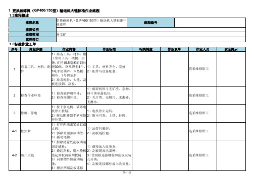 更换破碎机 输送机大链标准作业流程