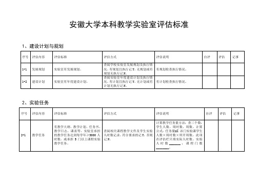 教育部《高等学校专业实验室评估标准(试行)》