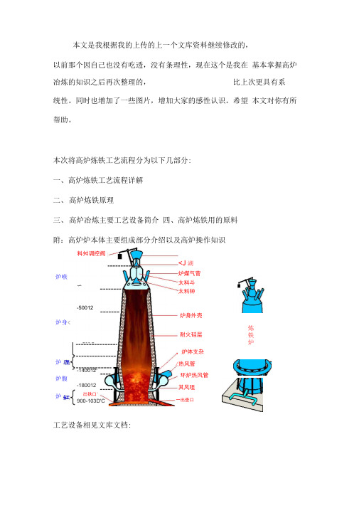 高炉炼铁工艺流程(经典)