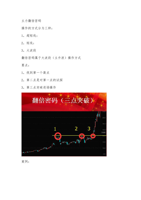 股市主力翻倍密码