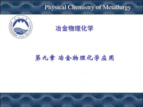 东北大学冶金物理化学 chap9