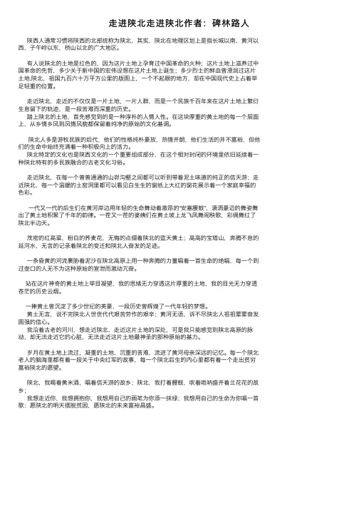 走进陕北走进陕北作者：碑林路人