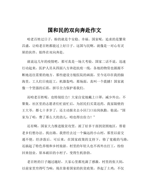 国和民的双向奔赴作文