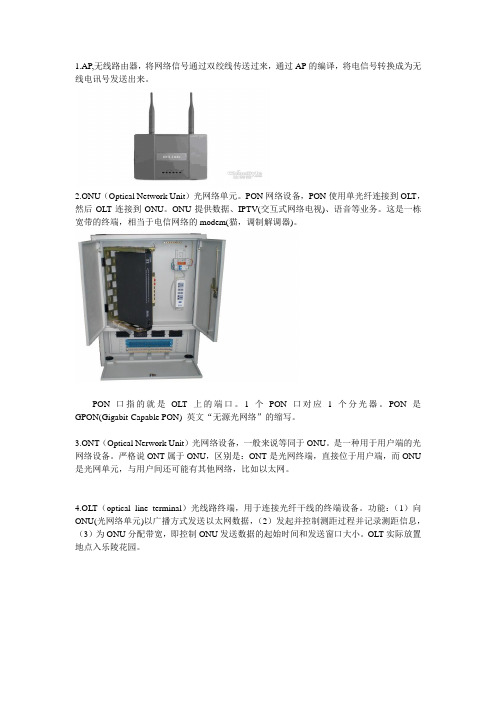 光纤网络名词解释及图片