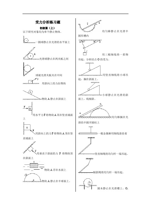 受力分析画图基础练习