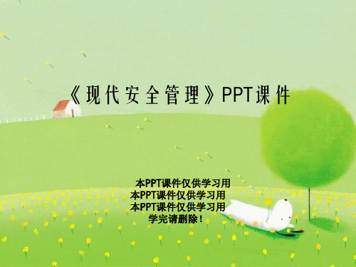 《现代安全管理》PPT课件